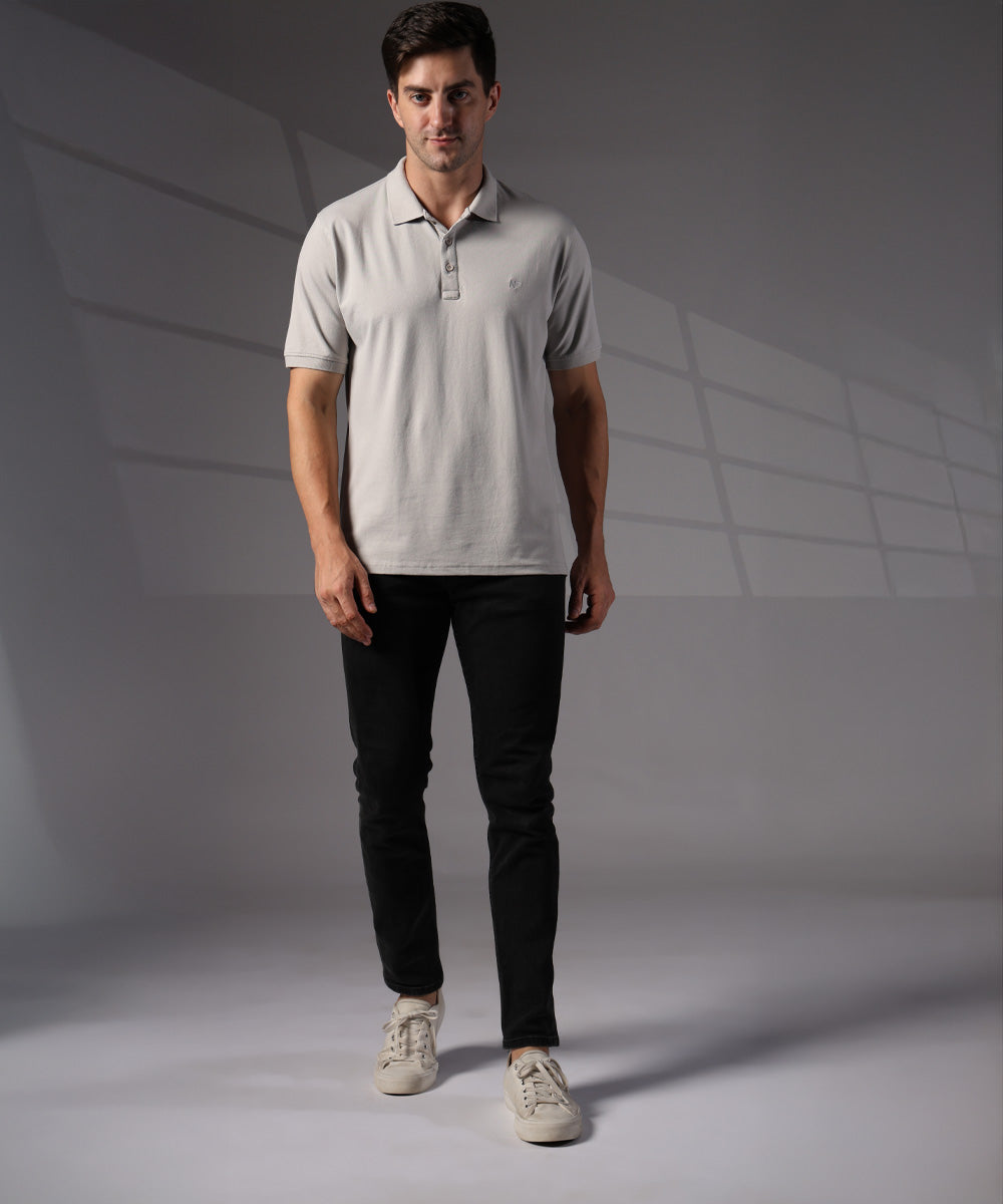 Naturefab Men’s Organic Bamboo Polo Tshirt Grey-7