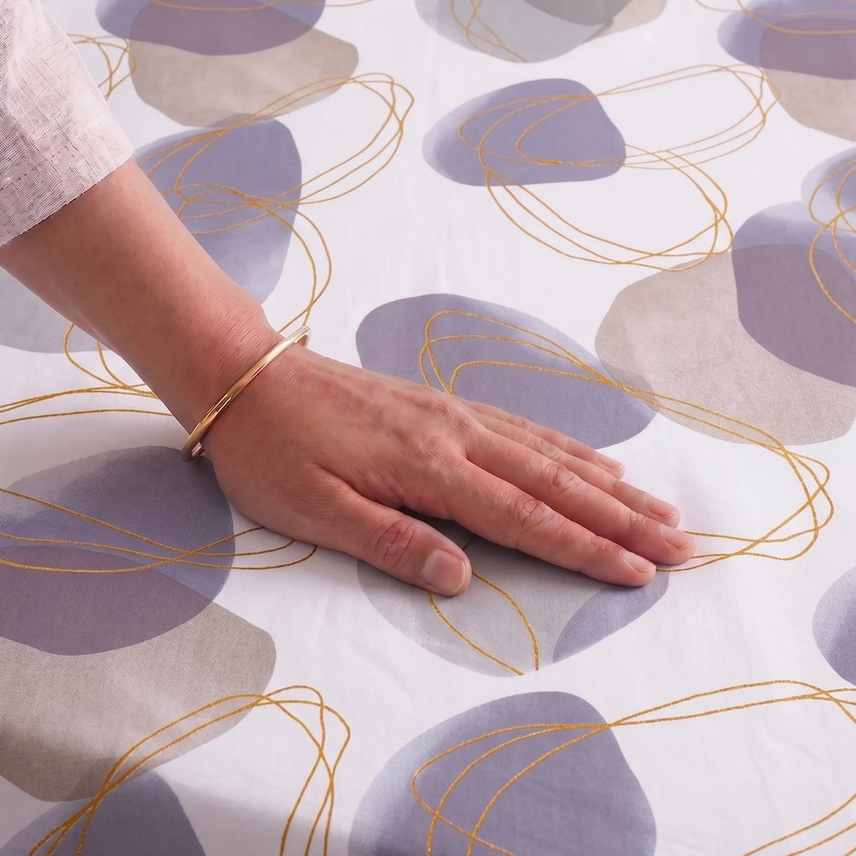 Imprimer Spheres of Serenity - Printed Bedsheet (Multicolor)