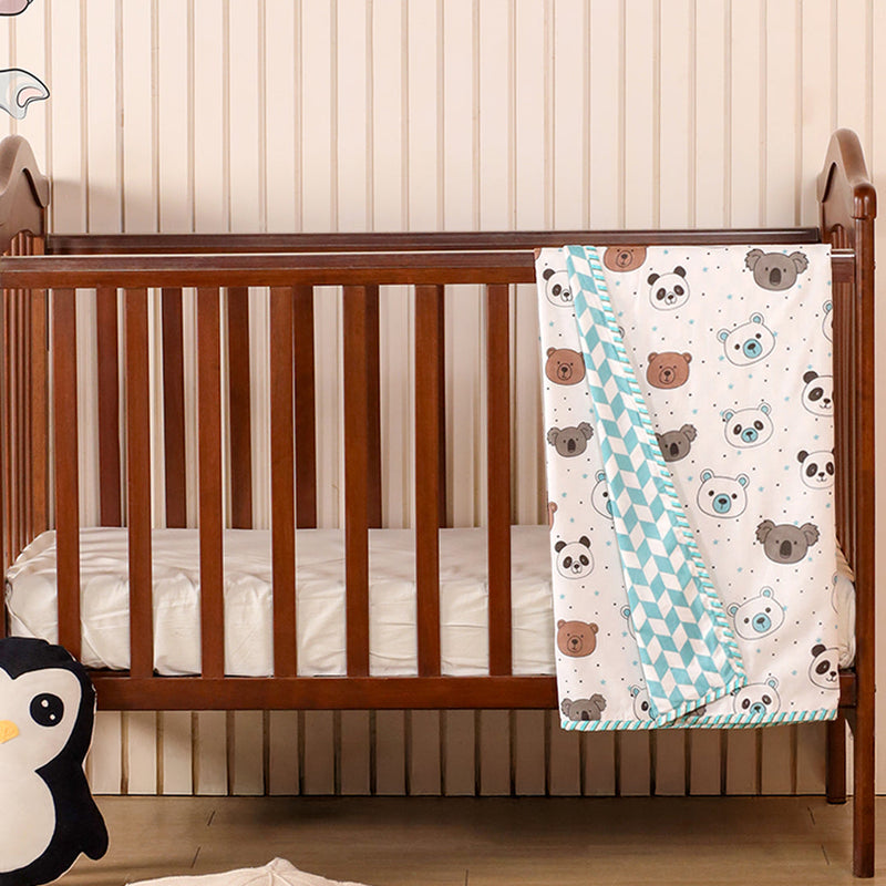 Printed Baby Dohar - Panda & Friends-2