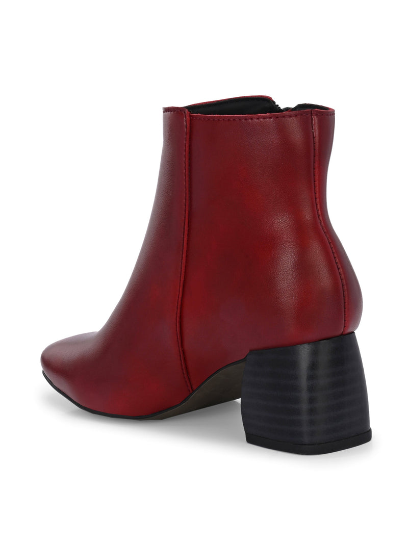 EL PASO Women Suede Faux Leather Casual Chelsea Boots-27