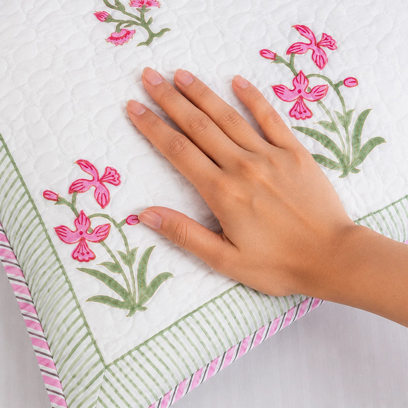 Pink Quilted Pillow Covers-4