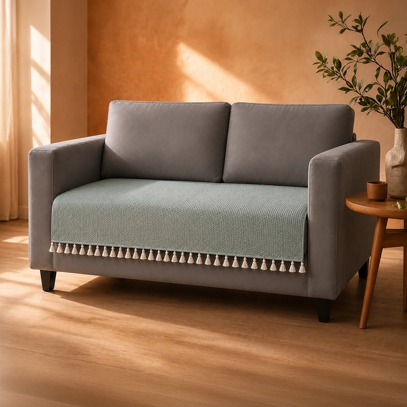 Chenille Silver Grey Sofa Cover-2
