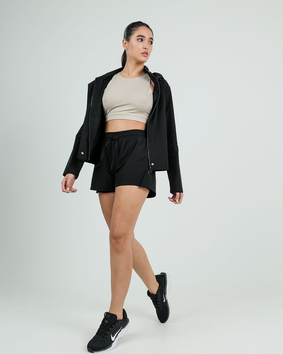 Her Functional Shorts