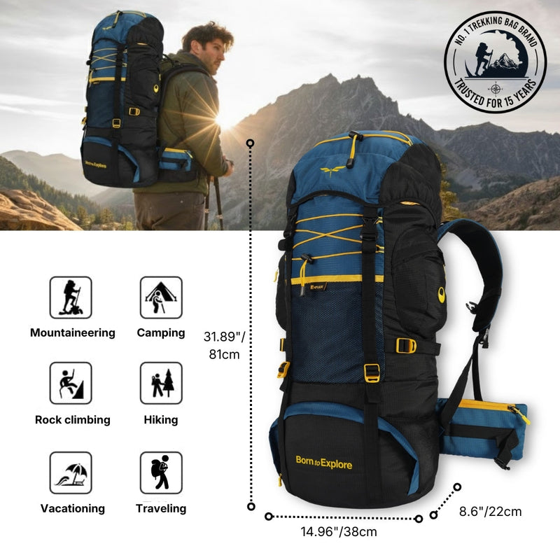 Rucksack trekking bag (Blue)-2