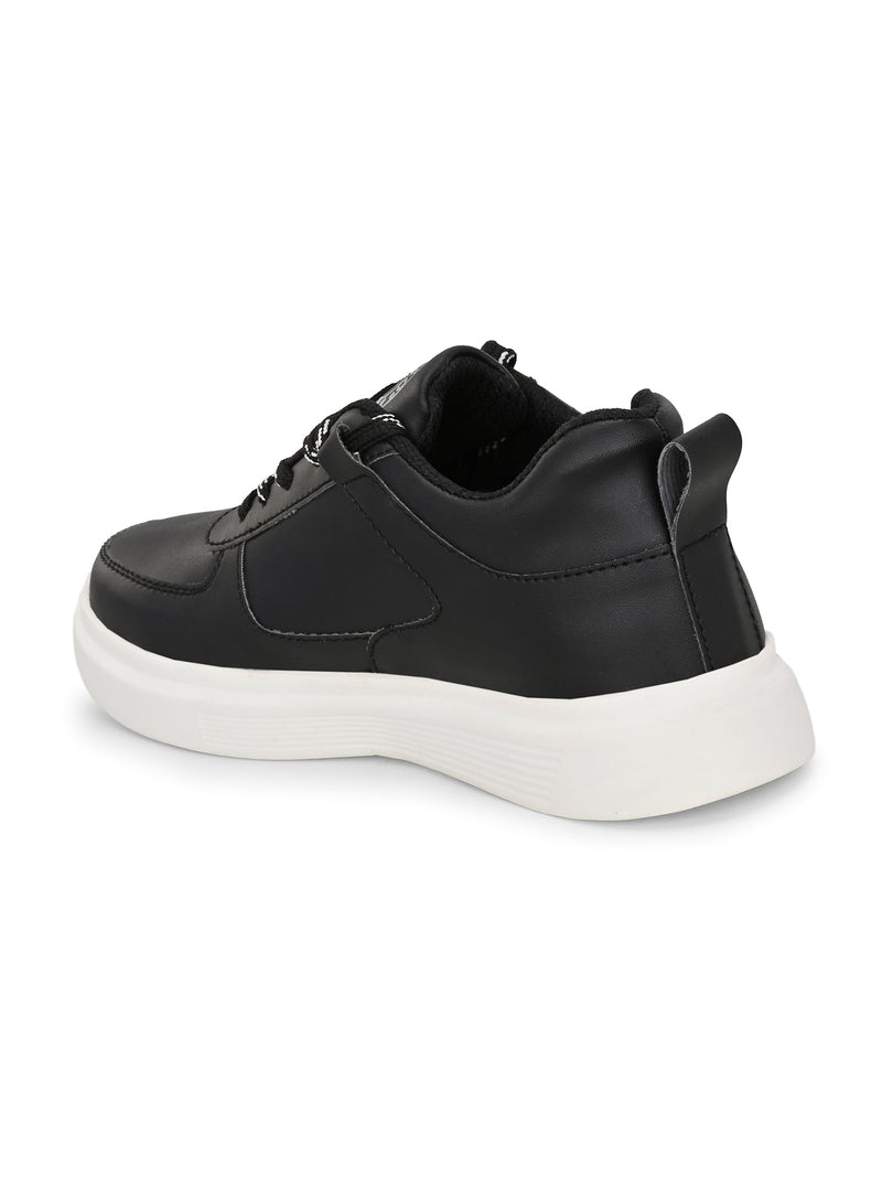 EL PASO Faux Leather Casual Lace Up Sneakers For Women-2