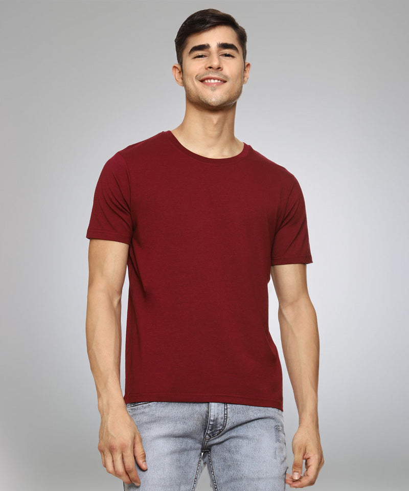Naturefab Men's Organic Bamboo Tshirt Maroon-1