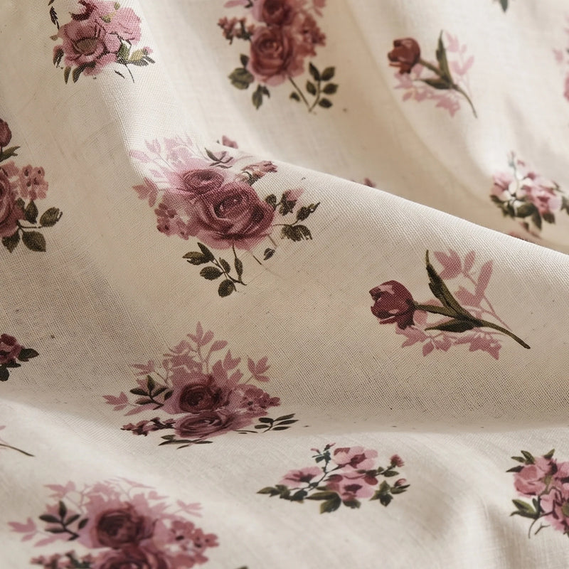 Blush Garden - White Floral Bedsheet-2