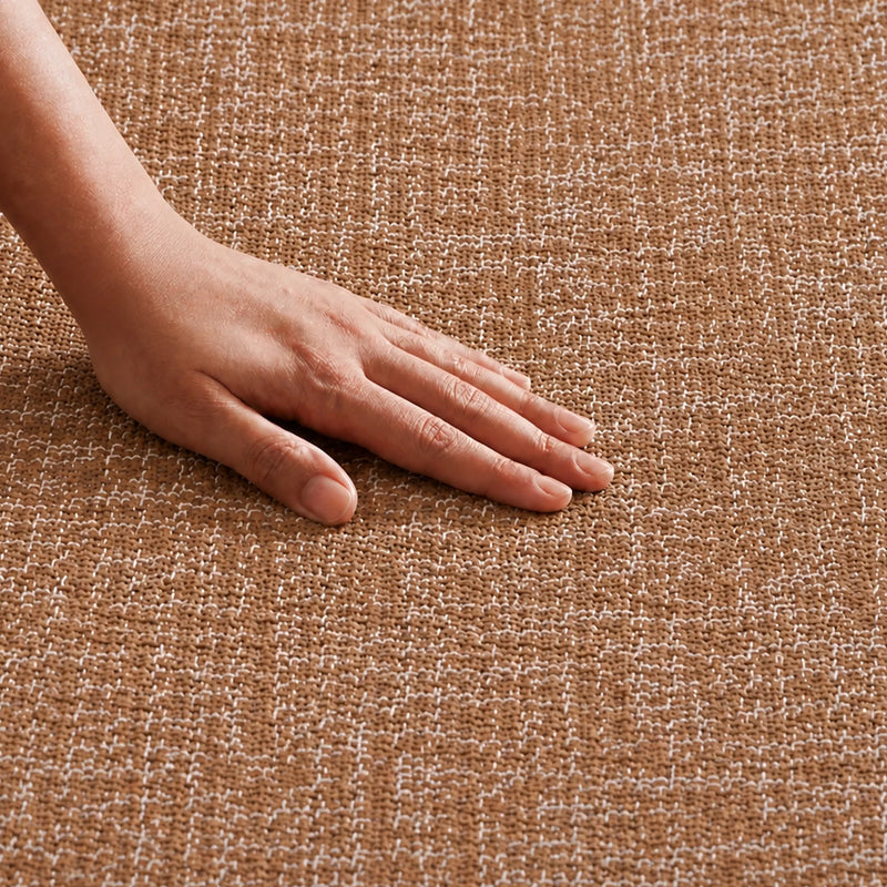 Tessitura Chromatic - Herringbone Cotton Rug (Tan & White)-3