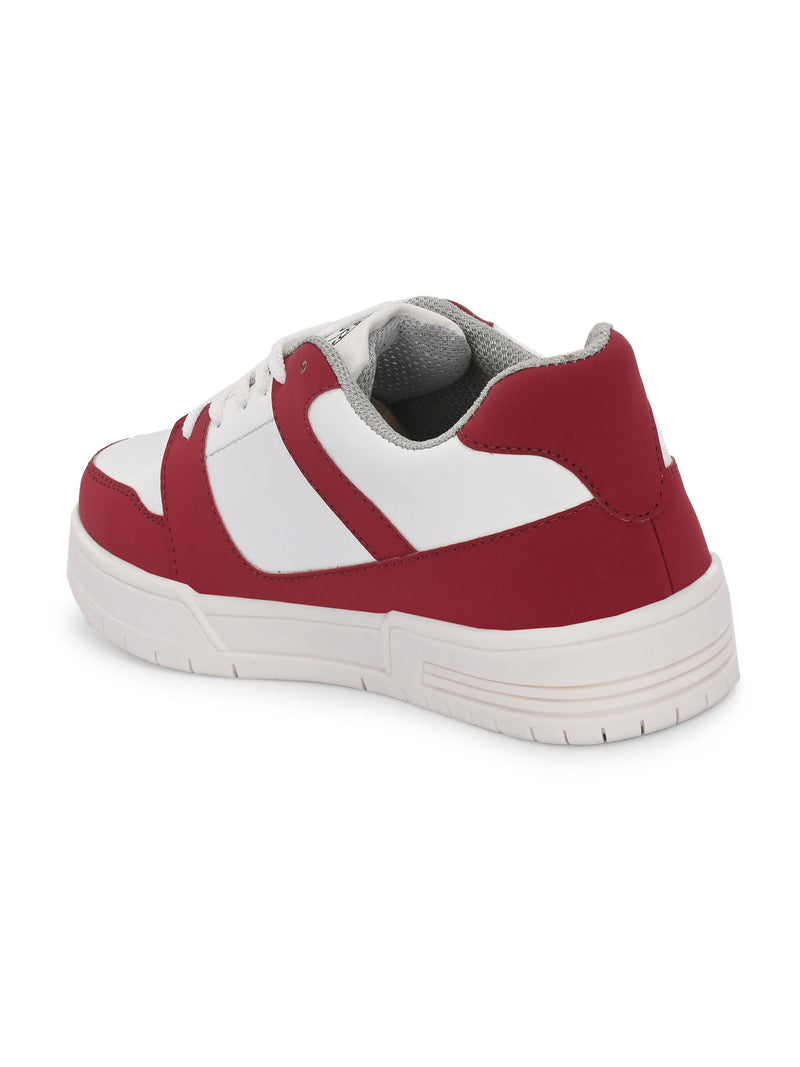 EL PASO Faux Leather Casual Shoes Lace Up Sneakers For Women-32