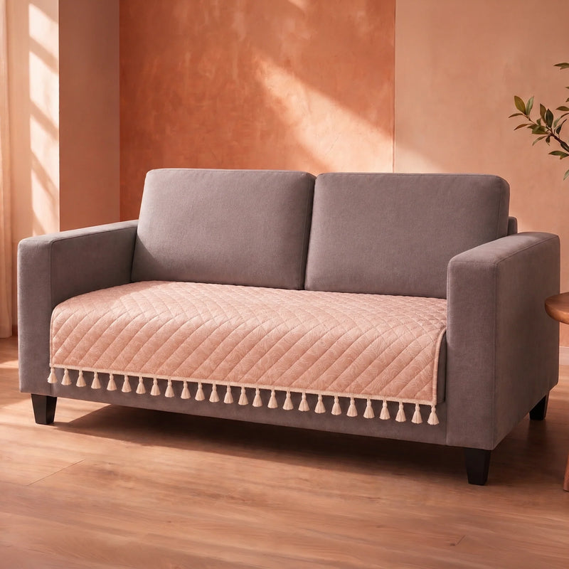 Opaline Drift - Printed Sofa Cover (Pink)-2
