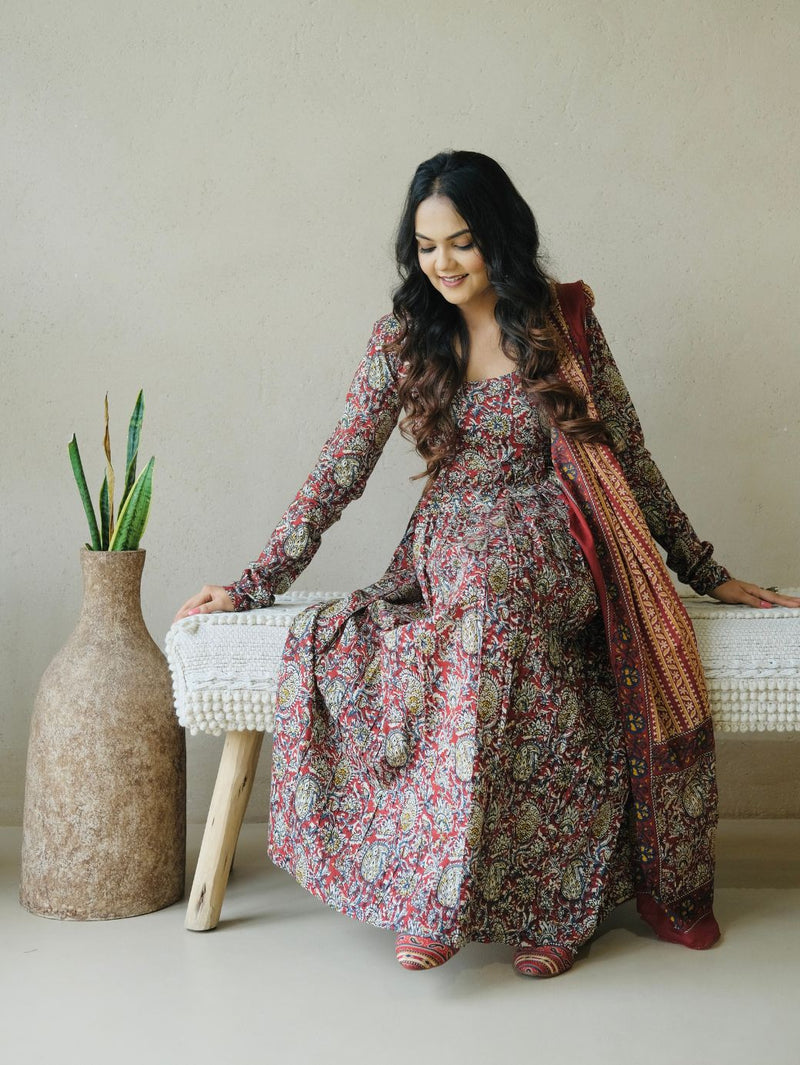 Samara Set Three Piece Cotton Anarkali Set