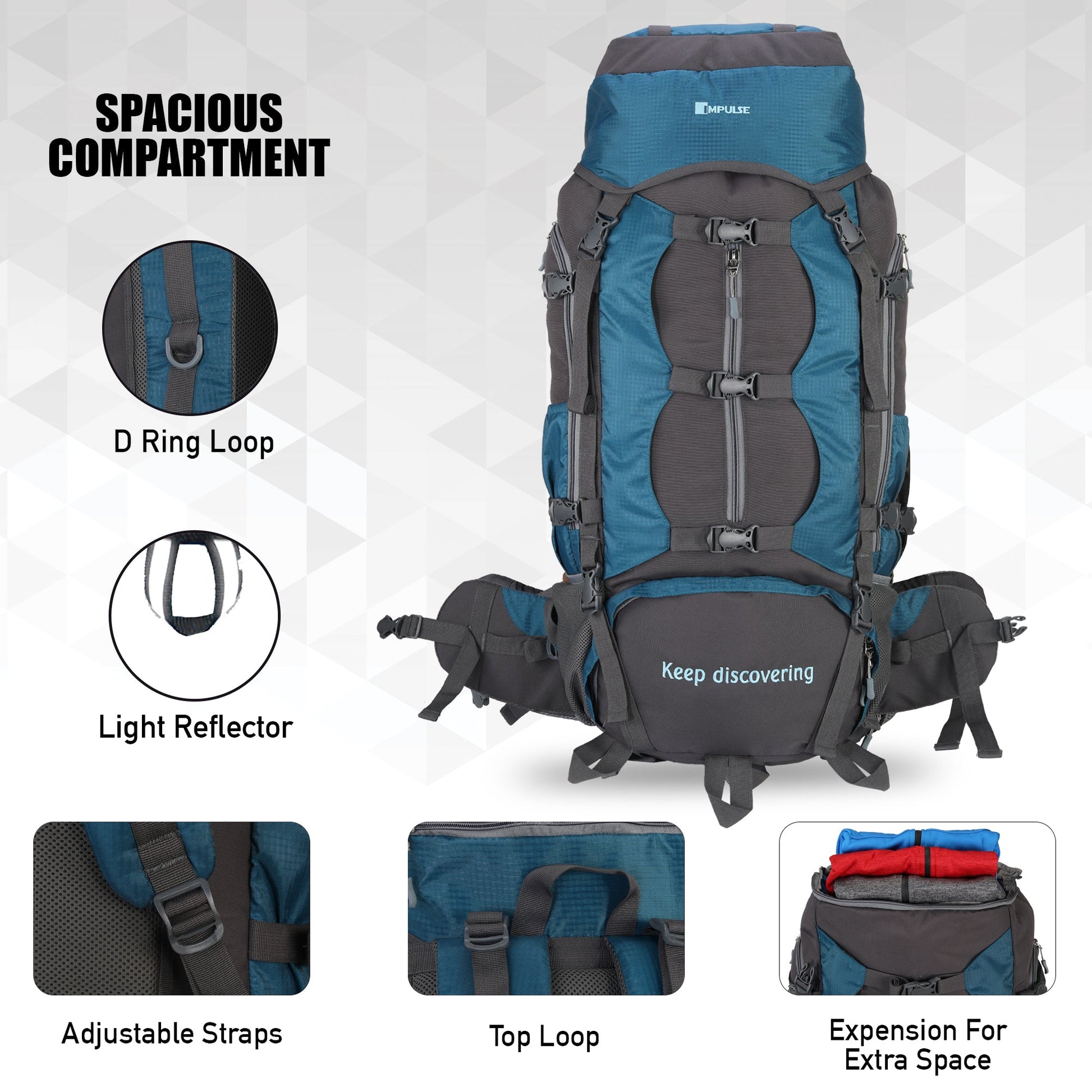 Buckle Up Teal Blue (90L)-2