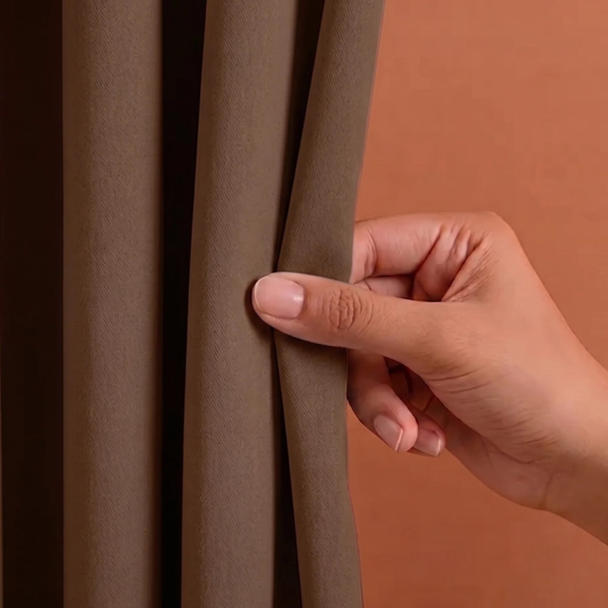 Fort Essential - Rod Pocket Blackout Curtain (Dark Brown)