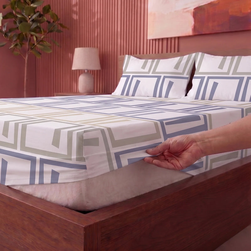 Imprimer Modern Maze - Printed Fitted Sheet-2