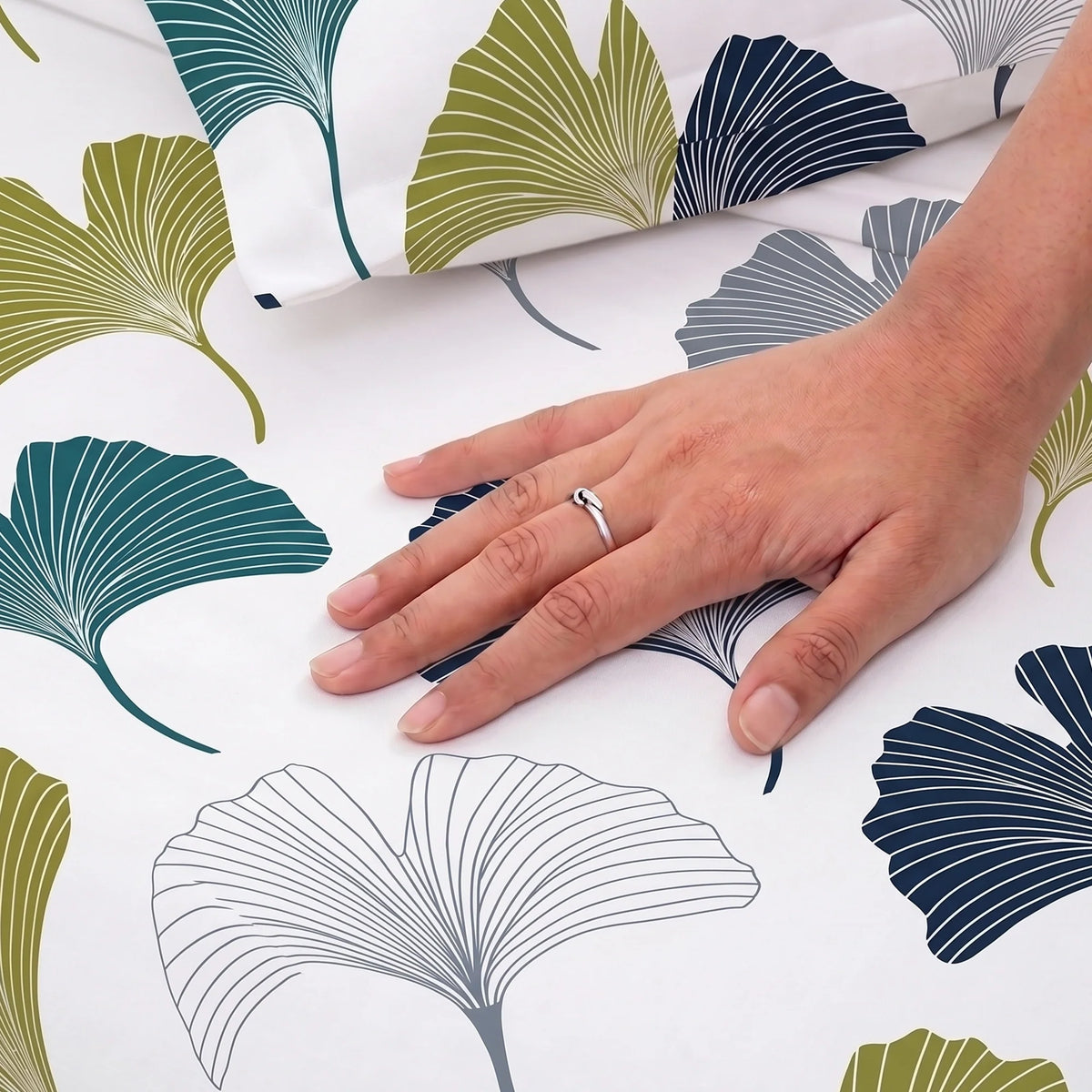 Imprimer Ginkyo - Printed Duvet Cover (Blue & Green)
