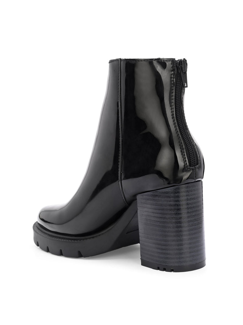EL PASO Women Faux Leather Casual Chelsea Boots-6