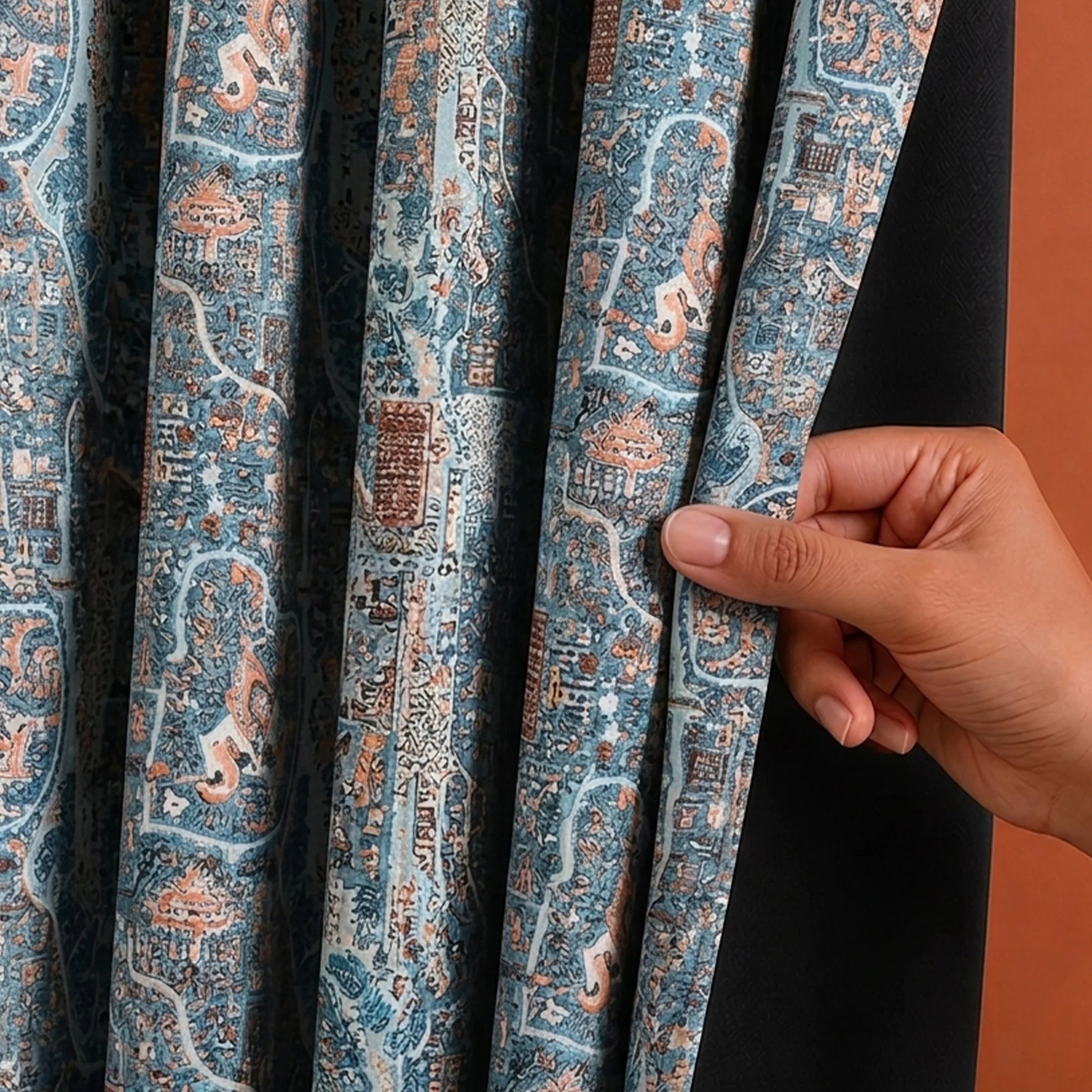 Imprimer River Village - Rod Pocket DP Curtain-2