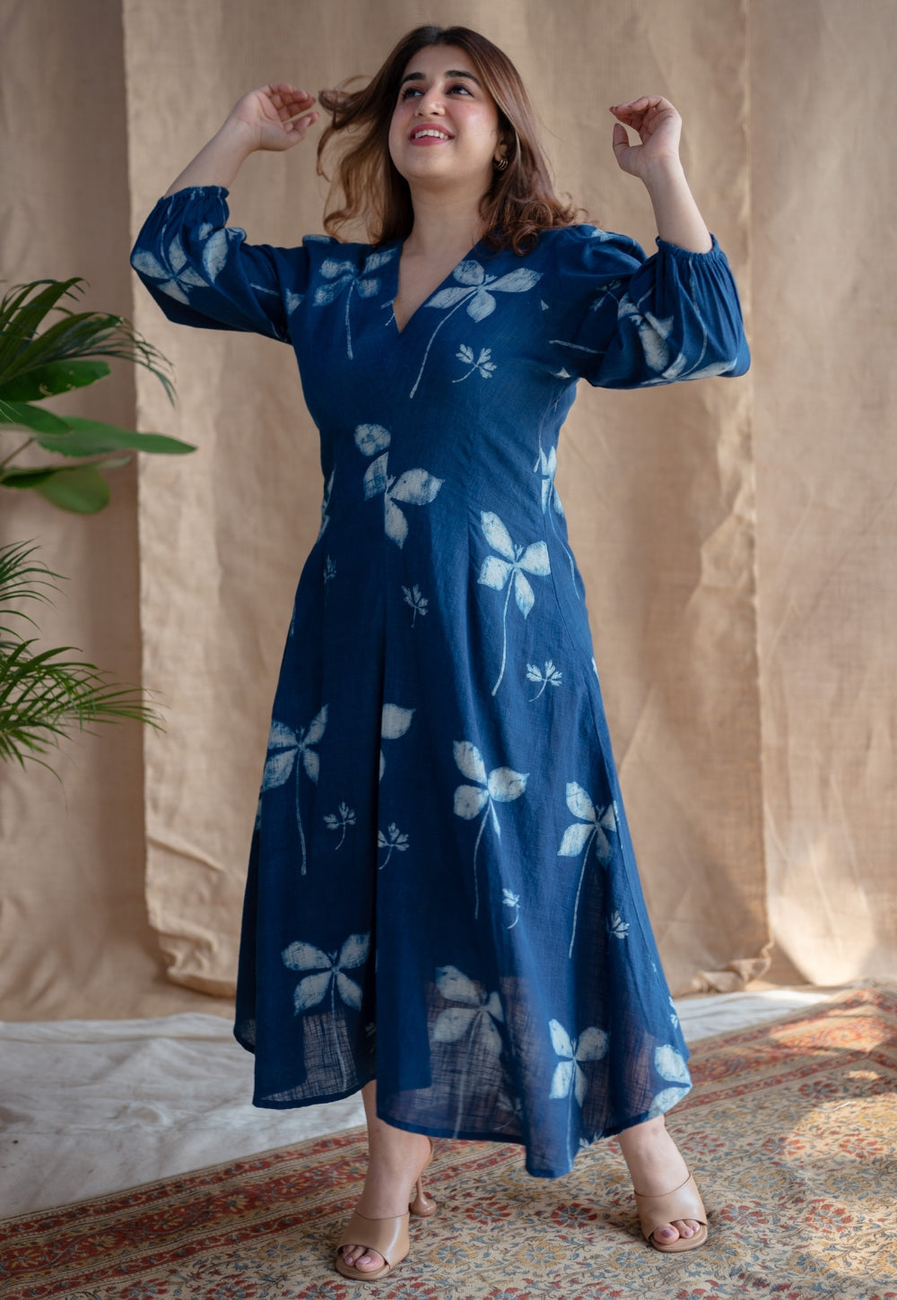 Iyana Dabu Slub Cotton Dress
