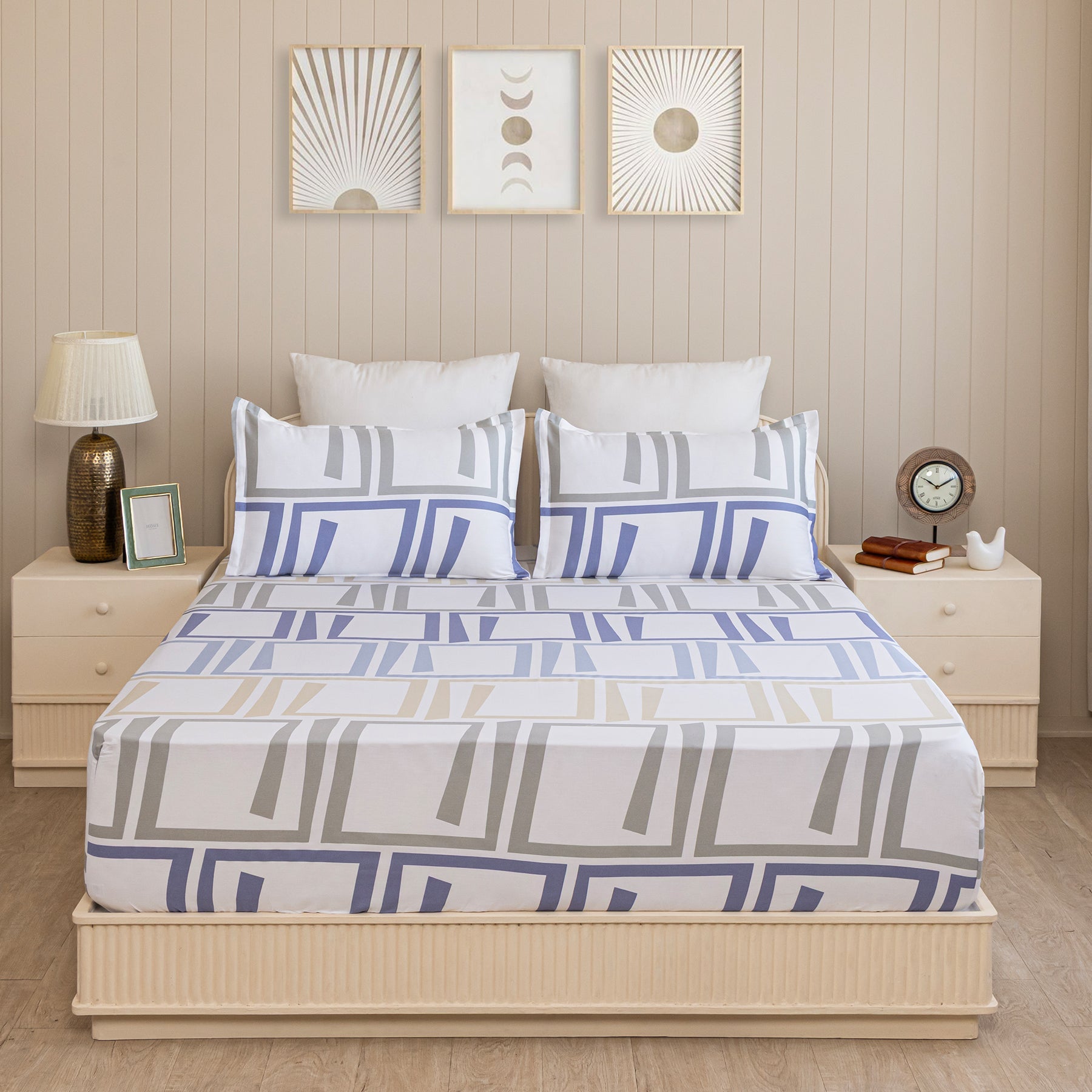Imprimer Modern Maze - Printed Fitted Sheet-2