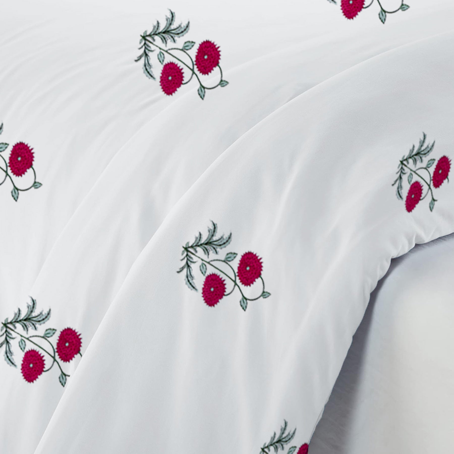 Imprimer Vignette - Rose Printed Duvet Cover (Red)-4