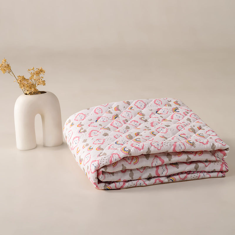 Baby Pink Cloudnine - Printed Baby Blanket-3