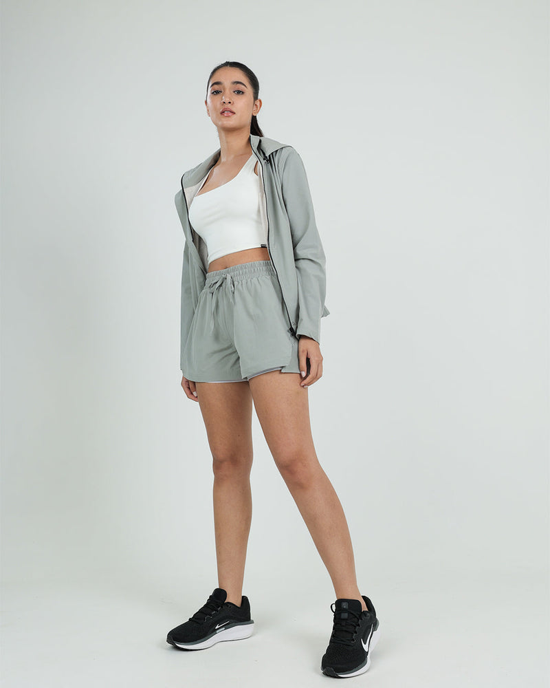 Her Functional Shorts