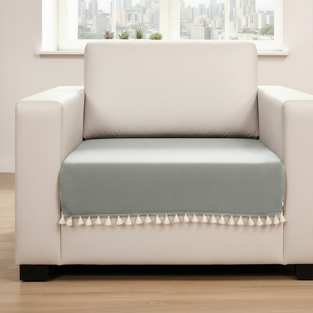 Chenille Silver Grey Sofa Cover-1