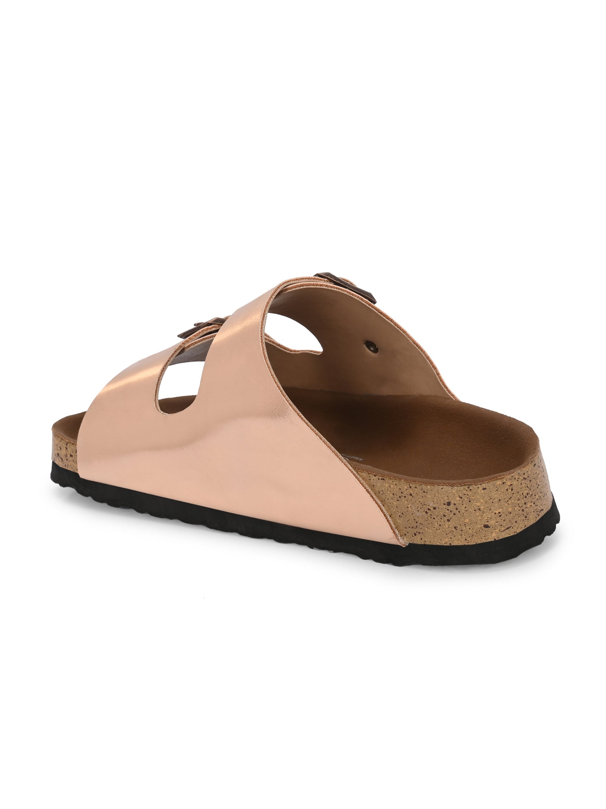 Luxurious Camel Leather Double-Strap Sandal For Women-44