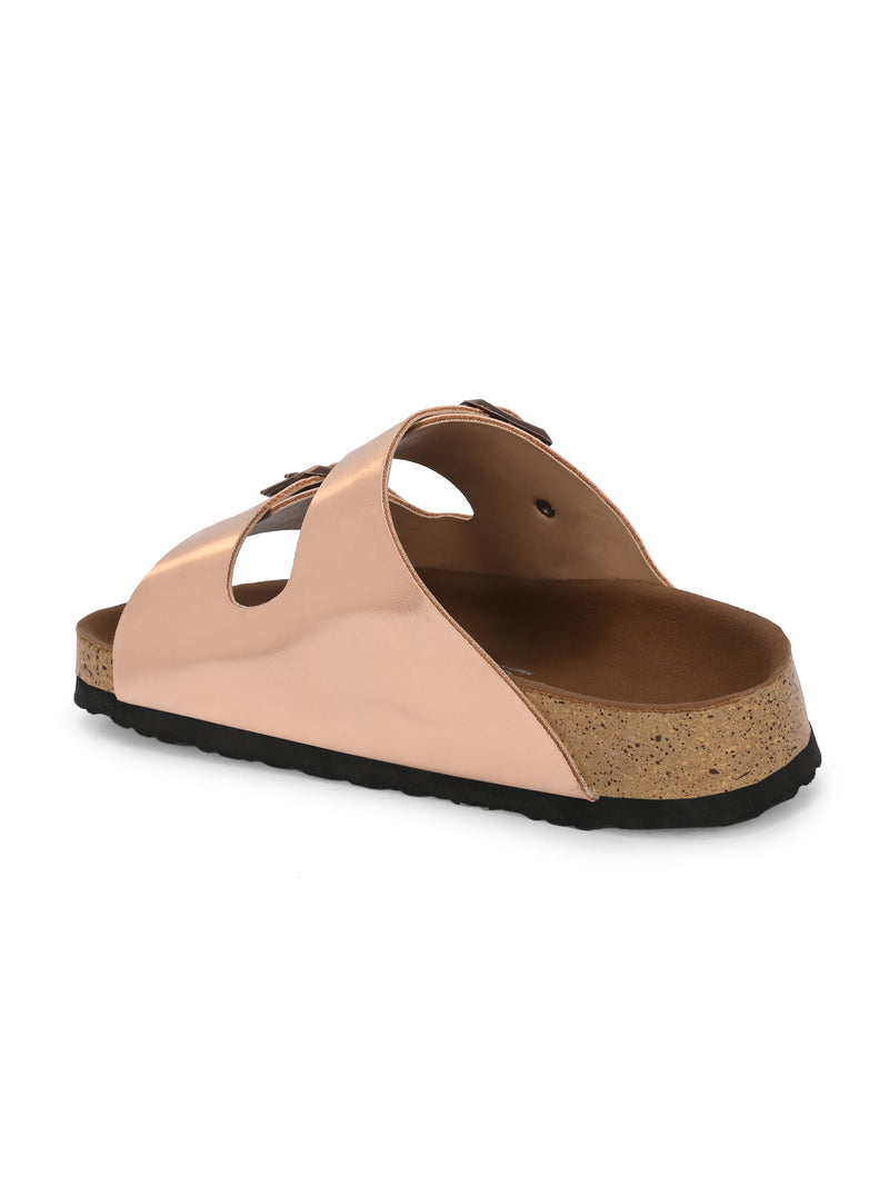 Luxurious Camel Leather Double-Strap Sandal For Women-44