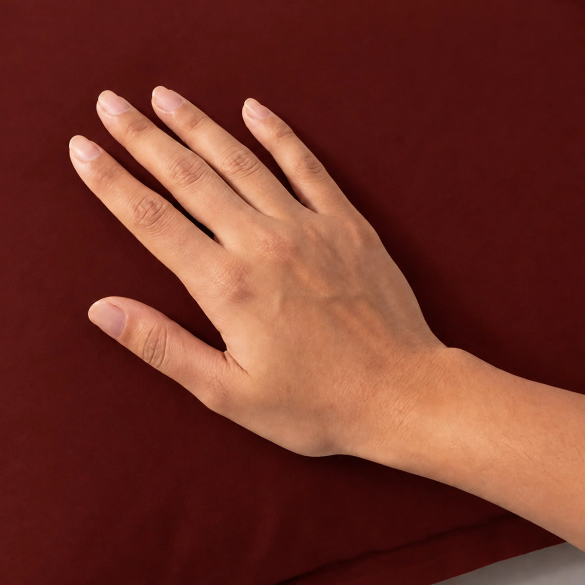 Fort Nightingale - Solid Pillow Cover (Maroon) (Bedsheet Excluded)