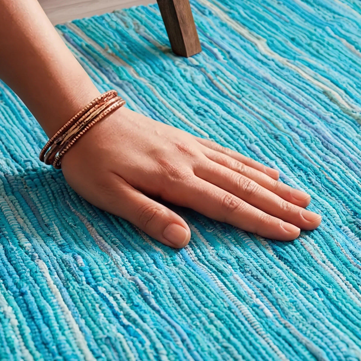 Earthology Harmony - Recycled Rug (Turquoise)