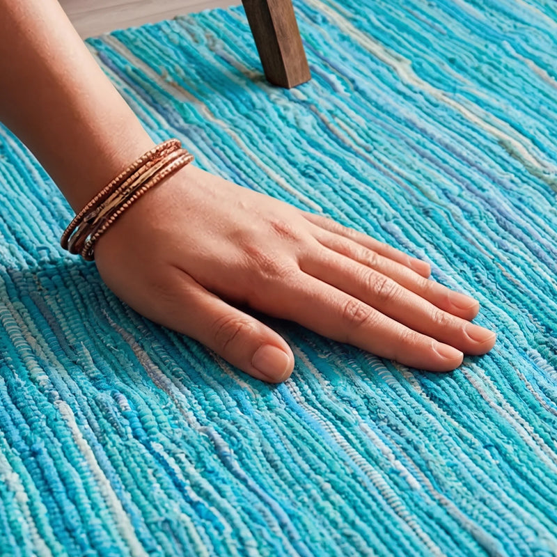 Earthology Harmony - Recycled Rug (Turquoise)-2