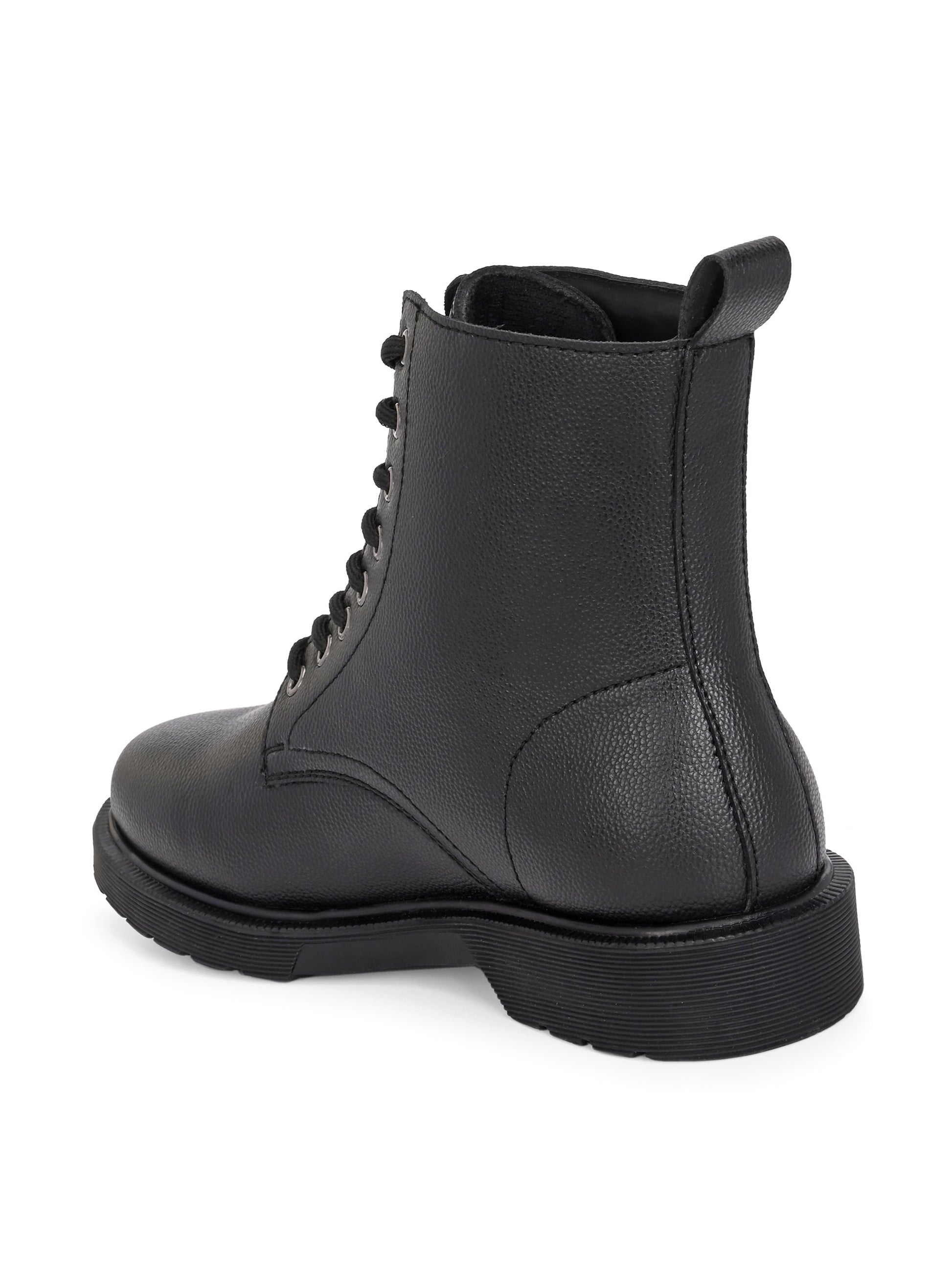 El Paso Women Faux Leather Casual Lace Up Boots-2