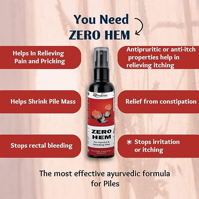 Hindrishi Zero Hem: Piles Care Combo: Fast & Effective Relief from Piles Pain, Swelling, and Itching-3