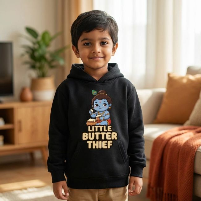 (Set of 2) Little Butter Thief & Little Strong Hero Kids Hoodie-3