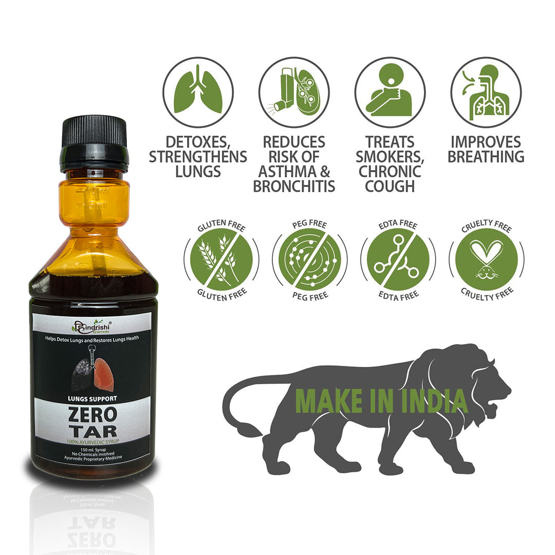 Hindrishi Zero tar Syrup for Lungs and Respiratory Tract Detox (150 ml each bottle)-4