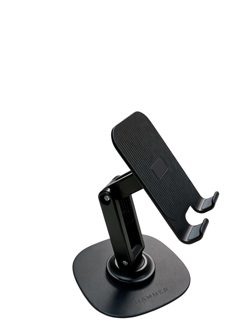 HAMMER Desk Essential MS360 360 Degree Rotatable & Foldable Mobile Phone Holder for all Smartphones - Black-5