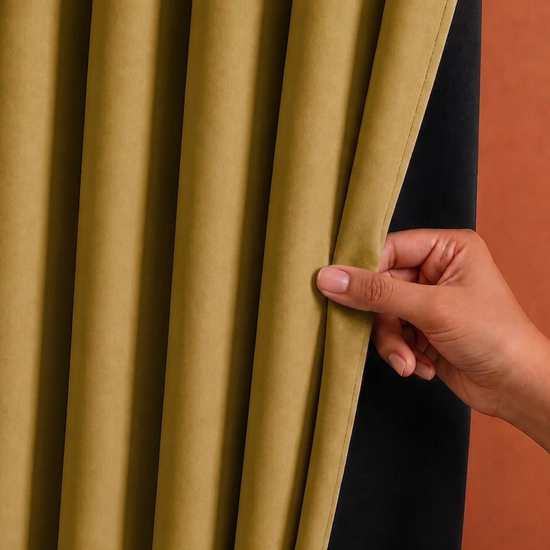 Fort Essential - Black Backing Blackout Curtain-2