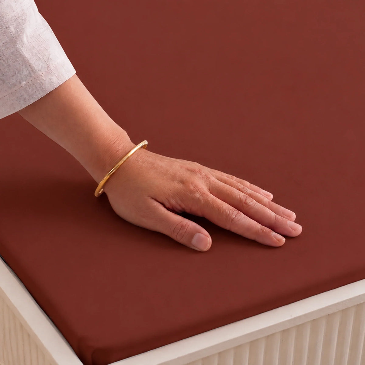 Fort Nightingale - Solid Bedsheet (Maroon)