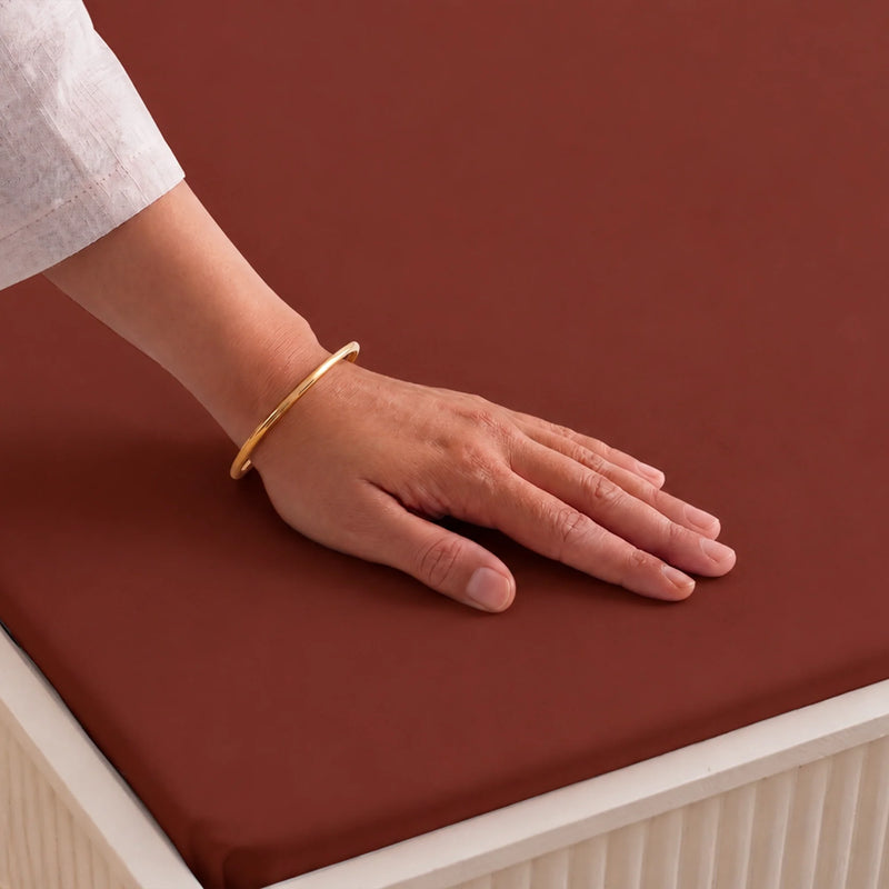 Fort Nightingale - Solid Bedsheet (Maroon)-2