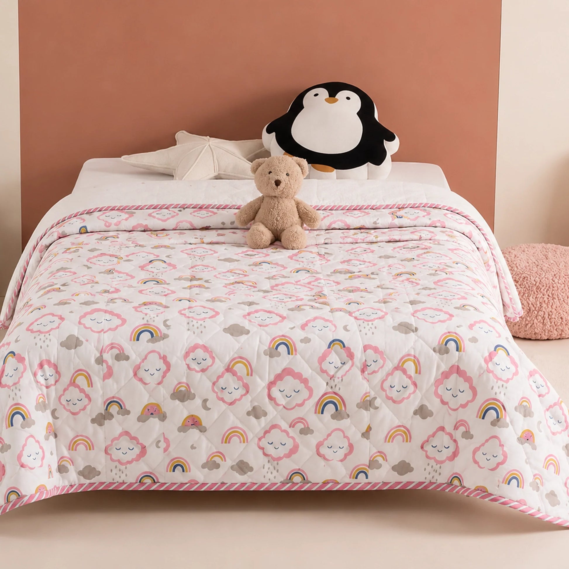 Baby Pink Cloudnine - Printed Baby Blanket-2