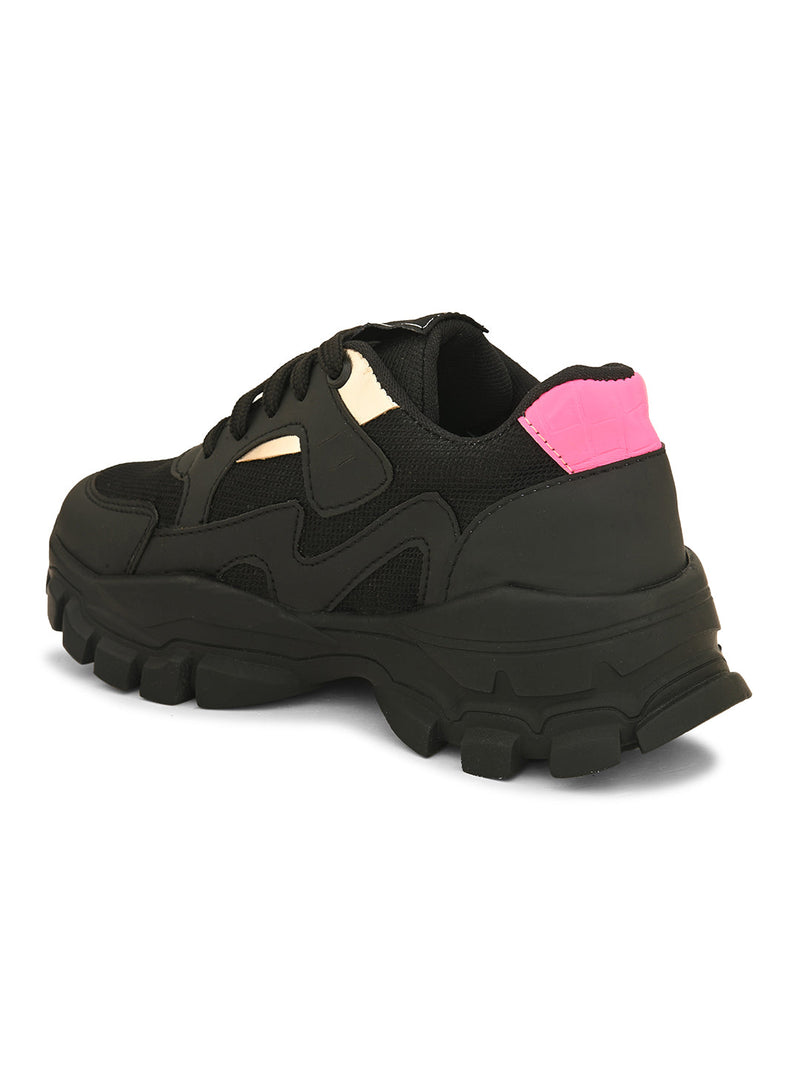 Lace-Ups Round Toe Women Sneakers-4