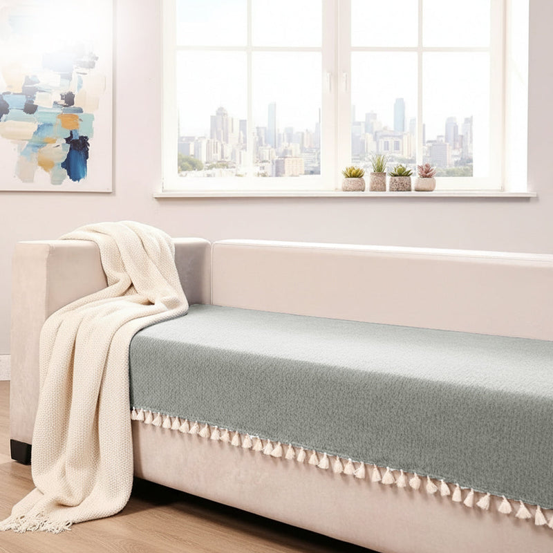 Chenille Silver Grey Sofa Cover-6