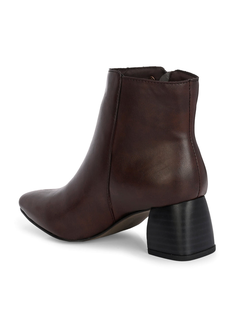 EL PASO Women Suede Faux Leather Casual Chelsea Boots-11