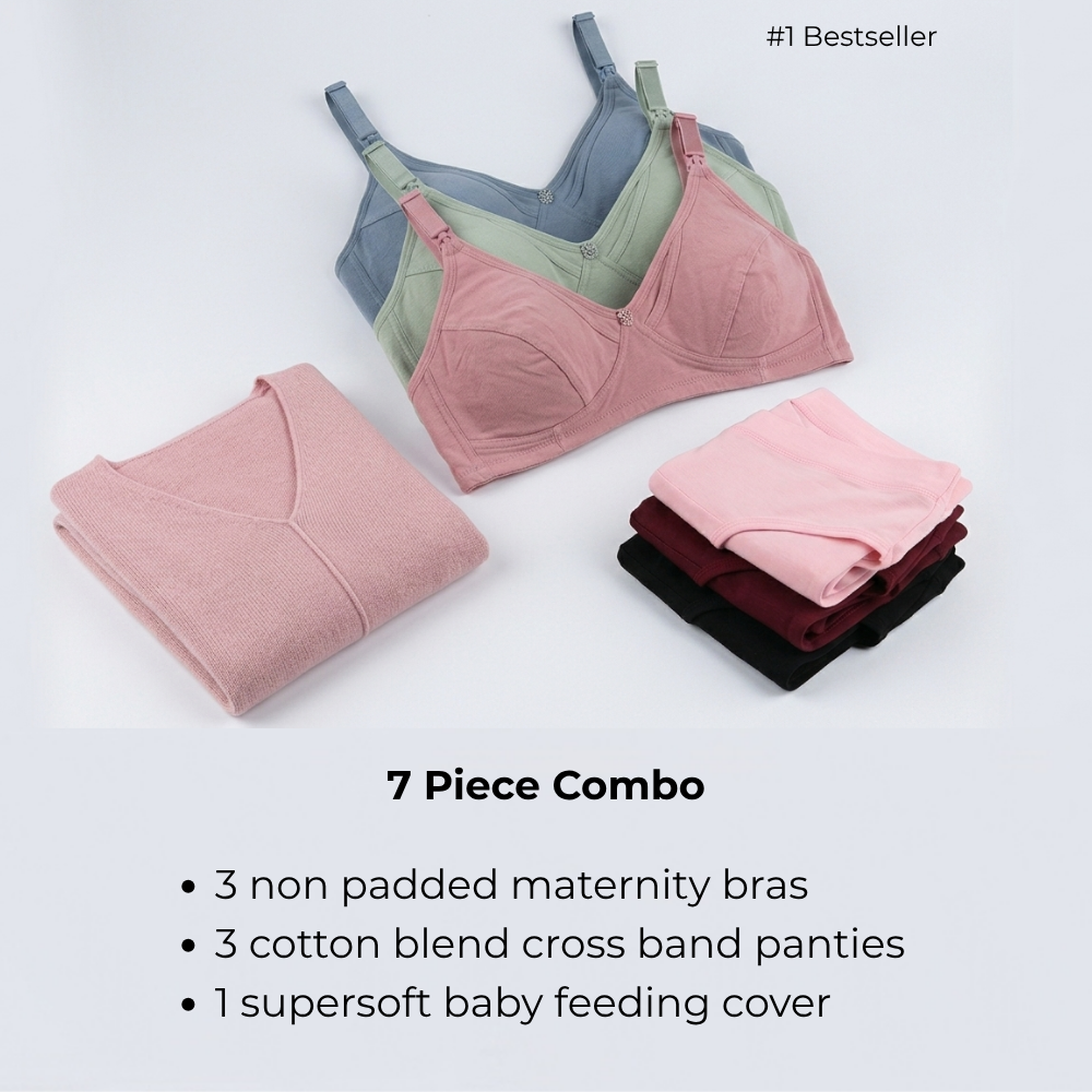 Non Padded New Mom Essential Combo- 7 Pieces