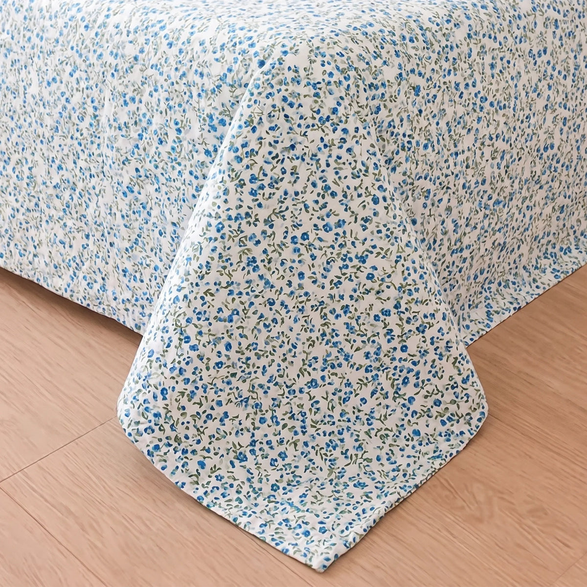 Imprimer Fresco - Floral Printed Dohar (Turquoise & White)