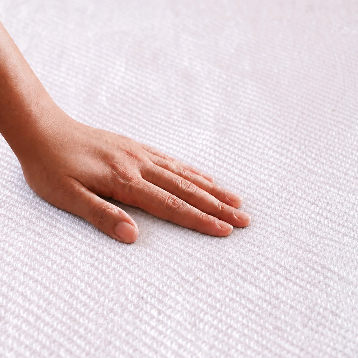 Tessitura Chromatic - Herringbone Cotton Rug (White)