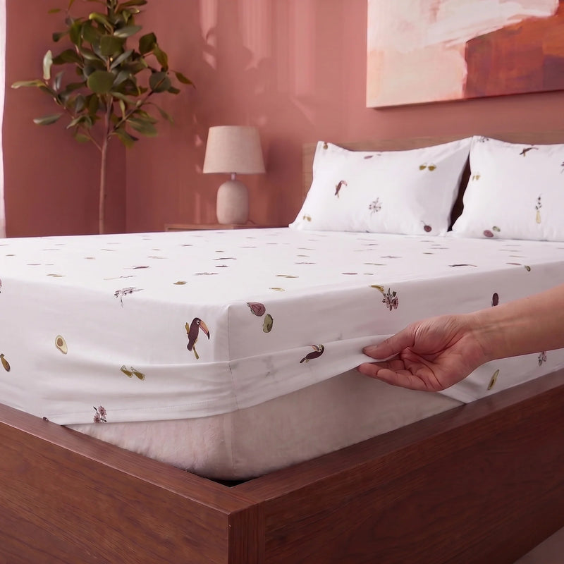 Imprimer Medley - Cartoon Printed Fitted Bedsheet (Multicolor)-2