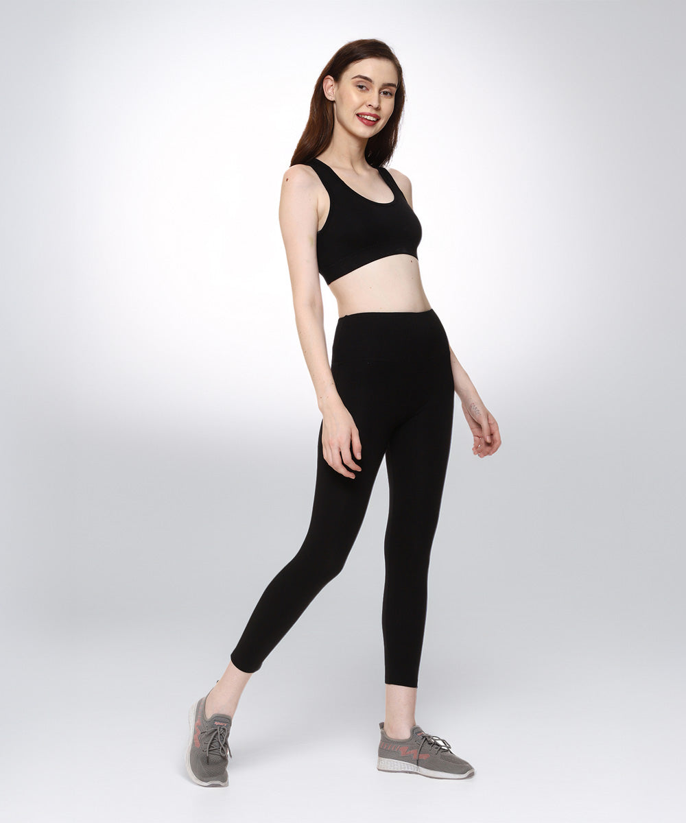 Naturefab Women's Bamboo Sports Bra Black