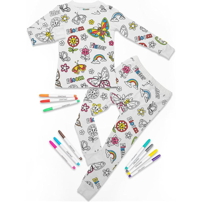 Magic Coloring Pajama Set - Top, Bottom & 12 Markers-11